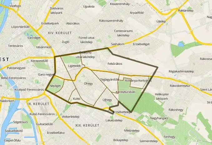 Budapest X. kerület térkép duguláselhárítás kiszállási terület
