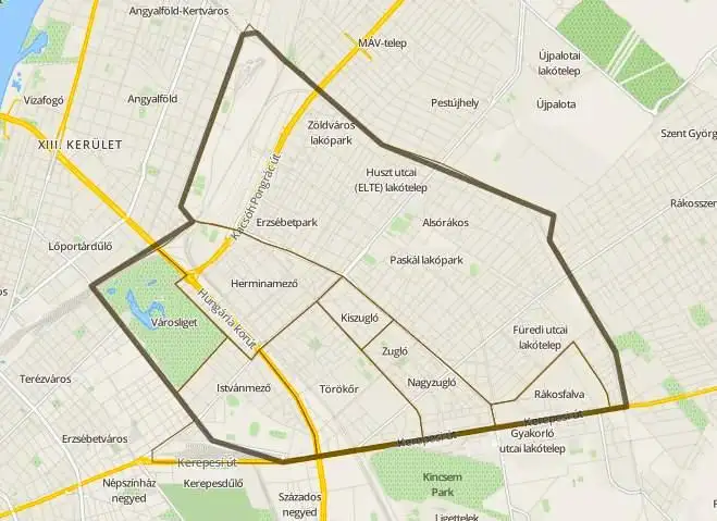 Budapest XVI. kerület térkép duguláselhárítás kiszállási terület